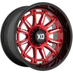 (Clearance - No Returns) 20x9 XD Series  XD865 Candy Red Milled w/ Black Lip 6x135 18mm