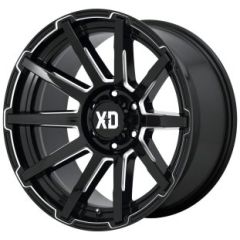 (Clearance - No Returns) 22x10 XD Series XD847 Outbreak Gloss Black Milled 5x5/127 -18mm