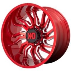 (Clearance - No Returns) 22x10 XD Series XD858 Tension Candy Red Milled 6x5.5/139.7 0mm