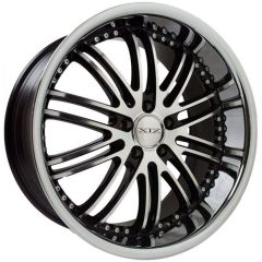 22x9 XIX X23 Gloss Black w/ Machined Face (Chrome Stainless Steel Lip) 5x4.5/114.3 35mm