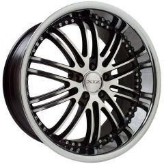 Staggered Full Set: XIX X23 Gloss Black w/ Machined Face (Chrome Stainless Steel Lip)