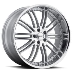 20x8.5 XIX X23 Silver w/ Machined Face (Chrome Stainless Steel Lip) 5x4.5/114.3 40mm
