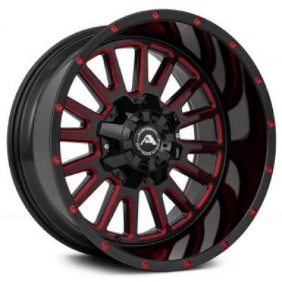 Category American Off-Road A105 Black Red Milled (Dual Stage Forged) image