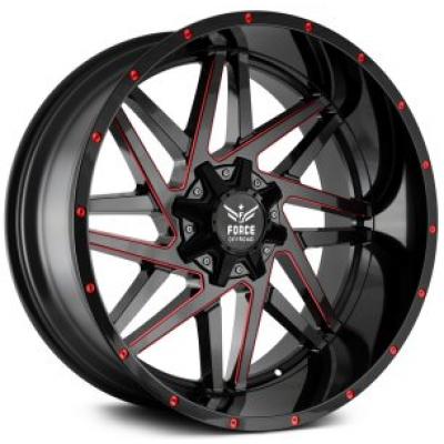 Category Force Off-Road F01 Black w/ Red Milled image