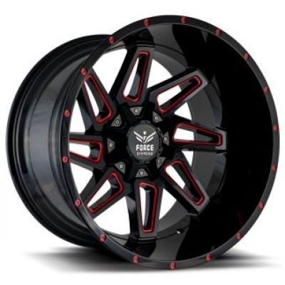Category Force Off-Road F02 Black w/ Red Milled image