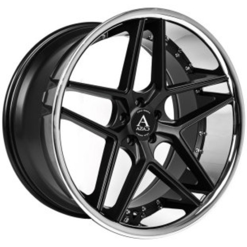 Category AZAD AZ1029 Gloss Black w/ Chrome Stainless Steel Lip image