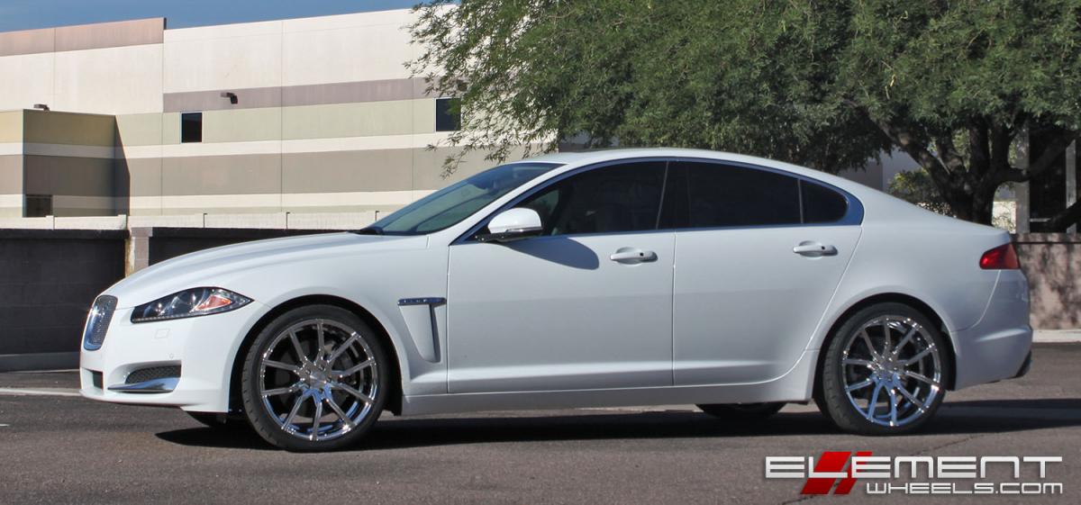 20 in staggered Lexani Gravity Full Chrome on a 2012 Jaguar XF w/ Specs