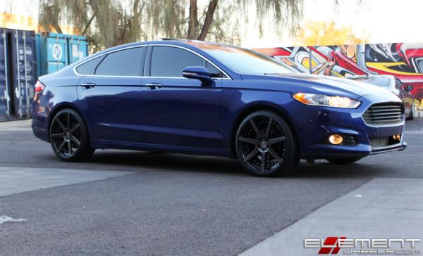 20x9 Vertini Dynasty Gloss Black/Tinted Machined on a 2013 Ford Fusion w/ Specs