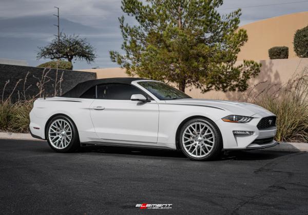 20 inch Staggered Asanti ABL-21 Brushed Silver on a 2018 Ford Mustang