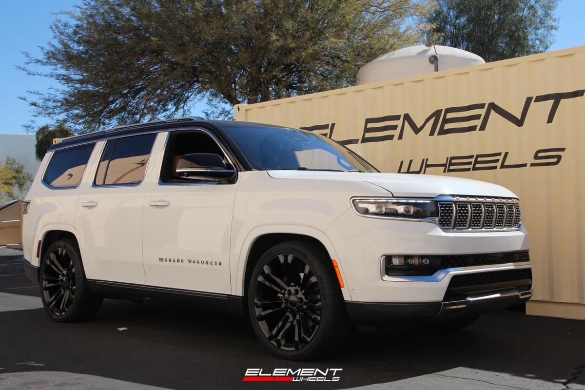 24 inch GMC Replica Wheel Gloss Black FR55 on a 2022 Jeep Grand Wagoneer