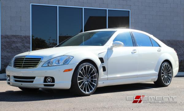 20x9 Ace Devotion Mica Gray Machined Tips on 2009 Mercedes S550 w/ Specs