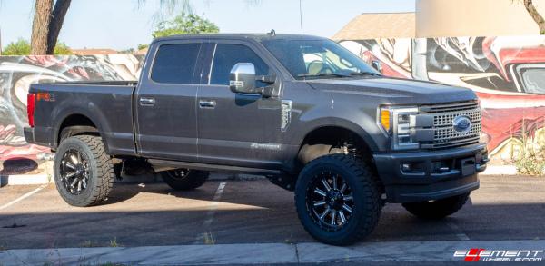 22 Inch Fuel Off Road Hardline Gloss Black Milled D620 on a 2019 Ford F-350