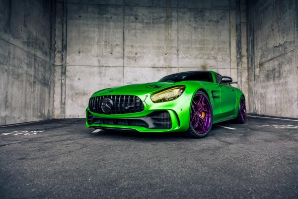 20 inch Staggered Variant Xenon Custom Illusion Violet on a 2019 Mercedes Benz AMG GT