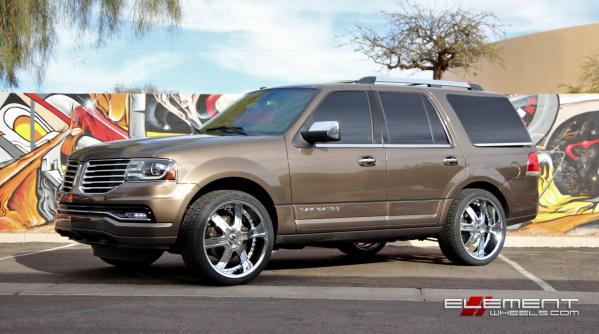 24 inch 2 Crave No-04 Chrome on 2016 Lincoln Navigator w/ Specs