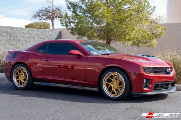 20 inch Staggered Variant MNZ-3P Candy Gold w/ Polished Lip & Red Hardware