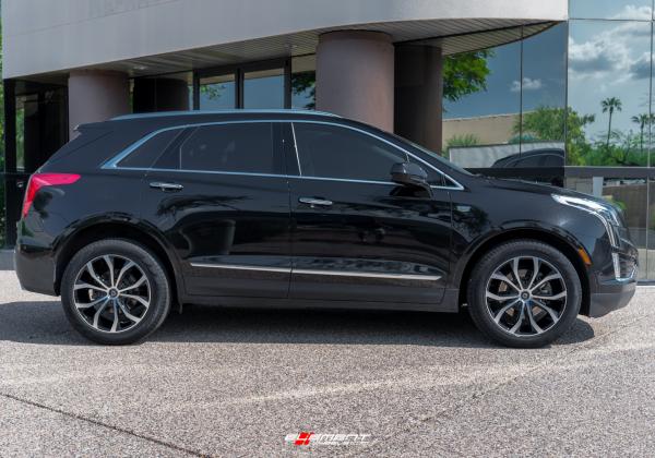 20 inch Lexani Lust Gloss Black Machined Face and Ring on a 2017 Cadillac XT5
