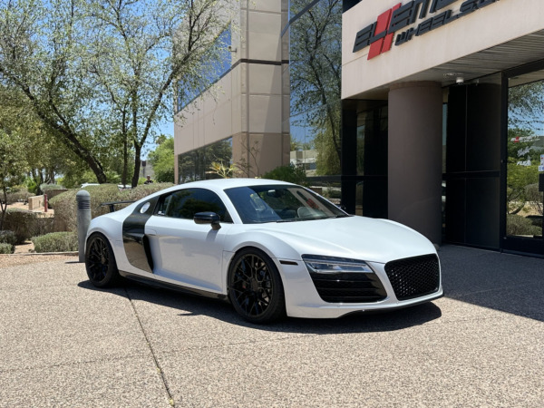 Staggered 19 inch Variant Radon in Gloss Piano Black on a 2008 Audi R8