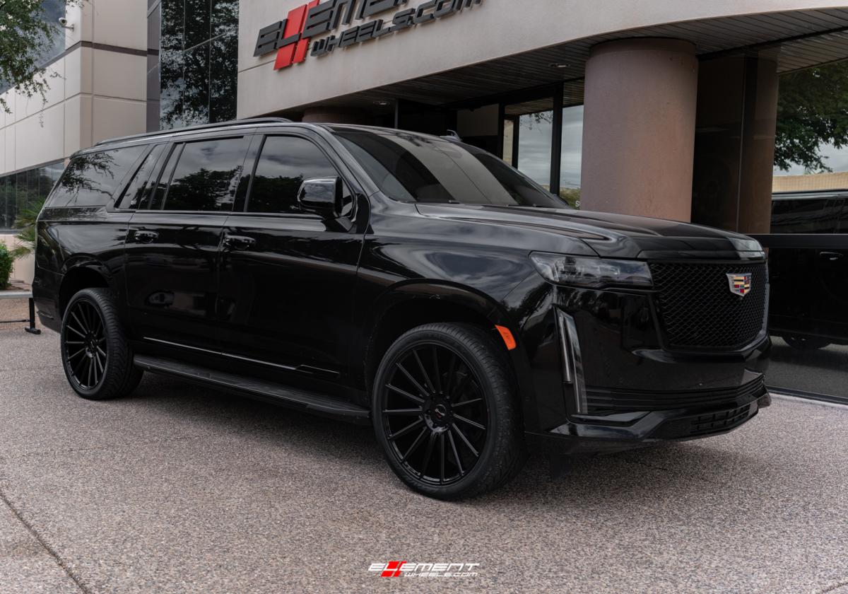 24 Inch Gianelle Verdi in Gloss Black on a 2021 Cadillac Escalade