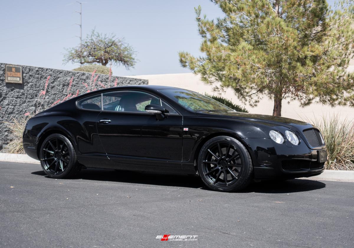 20 inch Staggered Niche Essen Matte Black M147 on a 2005 Bentley Continental