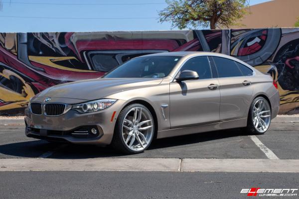 20 Inch Staggered Variant Krypton Full Brushed Silver on a 2017 BMW 430I RWD