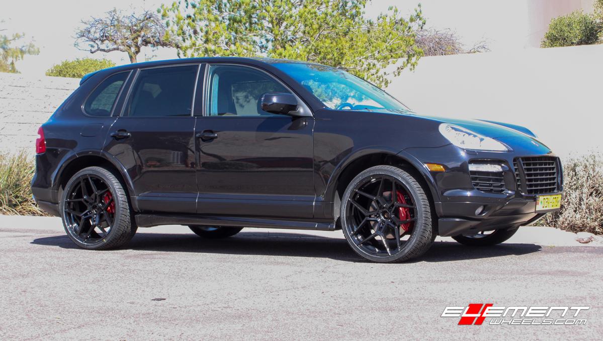 22 inch Rohana RFX11 Gloss Black on 2008 Porsche Cayenne