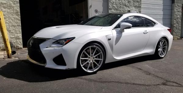 20 Inch Staggered Variant Argon Mirror Silver on 2018 Lexus RCF
