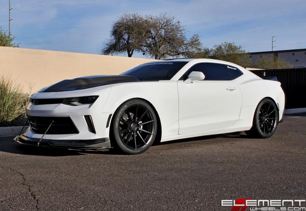 20 inch Staggered Rohana RF1 Matte Black on a 2016 Chevy Camaro 2LT RS w/ Specs