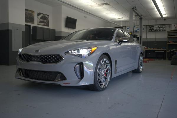 Staggered 20 Inch Lexani Shadow in Chrome on 2021 Kia Stinger GT2