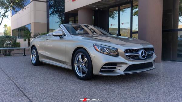 Staggered 19 Inch Mandrus Mannheim in Chrome on a 2019 Mercedes Benz S560 Cabriolet
