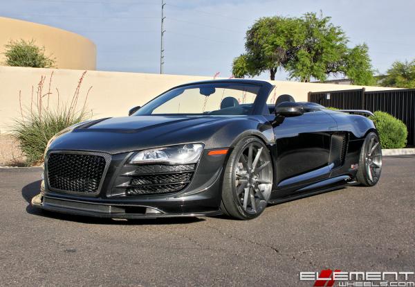 20 inch Staggered Variant Argon Brushed Titanium (Flow Forged) on a 2012 Audi R8 w/ Specs