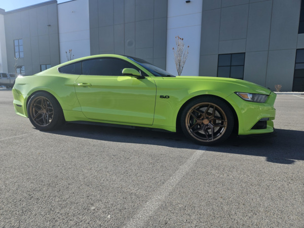 19 inch Variant Xenon in Brushed Bronze on a 2019 Ford Mustang GT