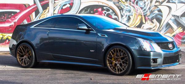 20 inch staggered Rohana RFX10 Bronze on Cadillac CTS-V Coupe