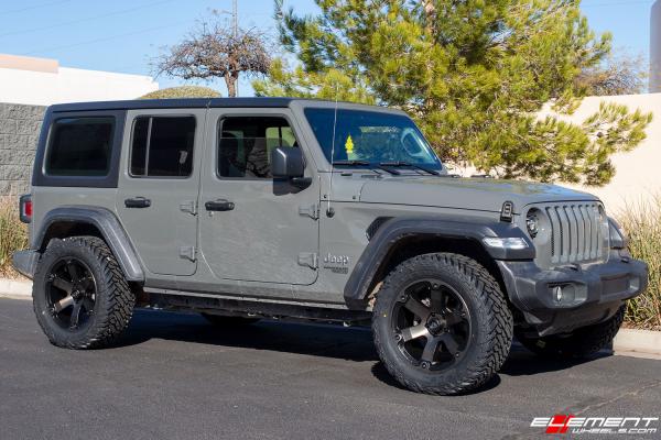 20 inch Fuel Off-Road Beast Black Machined w/ Tint D564 on a 2020 Jeep Wrangler JL