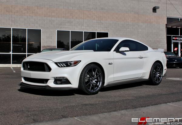 19 inch Staggered MRR M350 Replica Matte Graphite on a 2017 Ford Mustang 5.0 w/ Specs
