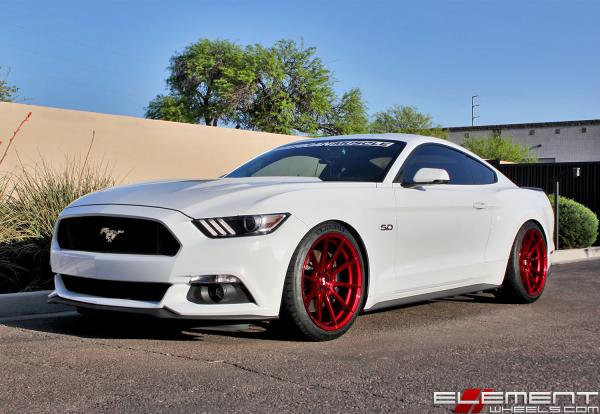 20x10 Variant Argon Candy Red (Rotary Forged) on a 2017 Ford Mustang w/ Specs