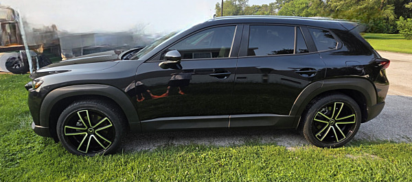 20 inch Kraze KR190 Lusso in Gloss Black Machined Face on a 2024 Mazda CX-50