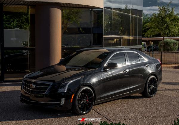 19 inch Blaque Diamond BD-11 Gloss Black on a 2016 Cadillac ATS Sedan AWD