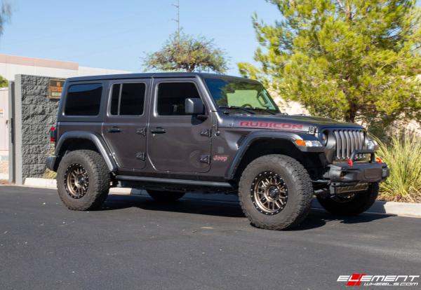 17 Inch Icon Alpha in Bronze on a 2018 Jeep Wrangler JL