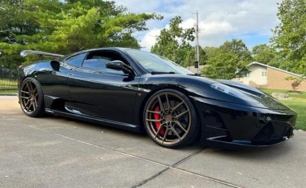 20 inch Staggered Variant Helium Gloss Bronze on a 2007 Ferrari F430