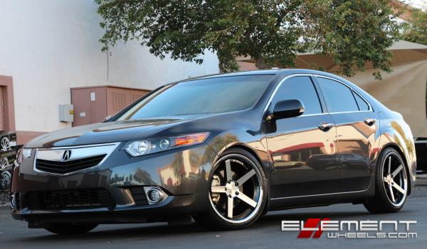 Stance SC5 Black/Machined Wheels on 2013 Acura TSX w/ Specs