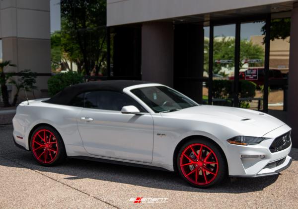 20 inch Niche Misano Candy Red M186 on a 2019 Ford Mustang