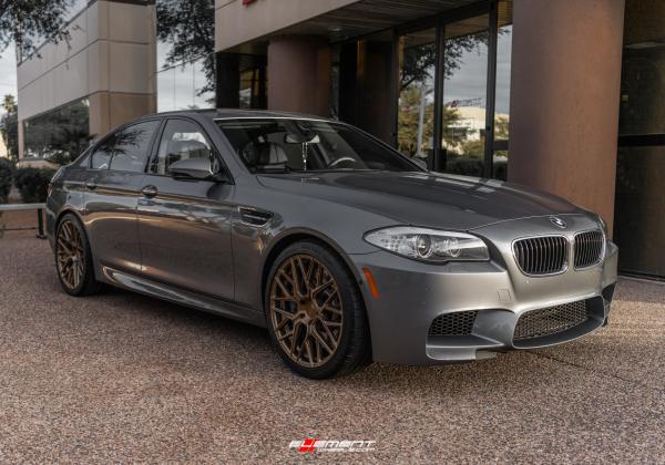 20 inch Staggered Rohana RFX10 Brushed Bronze on a 2013 BMW M5