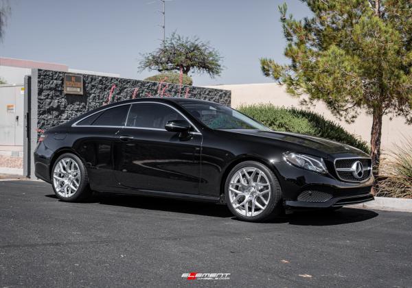 19 inch MRR Ground Force GF09 Silver Machined on a 2018 Mercedes Benz E400 Coupe