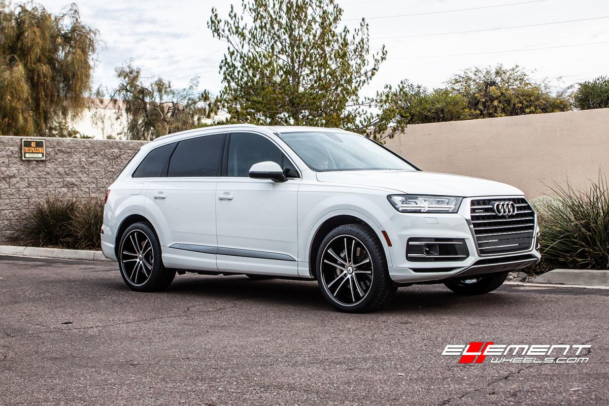 22 inch Asanti ABL01 Gloss Black Machined on 2018 Audi Q7 Element Wheels