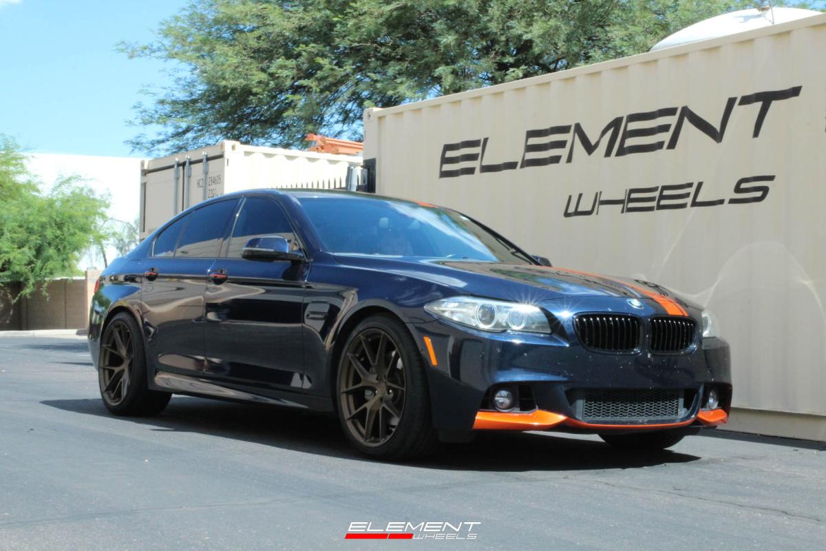 Staggered 20 Inch Aodhan AFF7 in Matte Bronze on 2014 BMW 550i