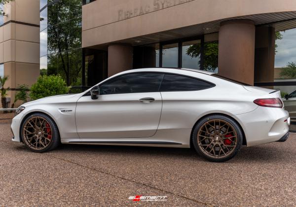 20 inch Staggered Variant Radon Satin Bronze on a 2016 Mercedes Benz C63s AMG Coupe